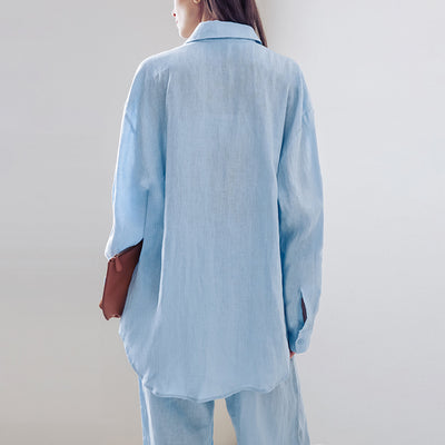Conjunto Minimalista de Camisa y Pantalón de Manga Larga - Image 4