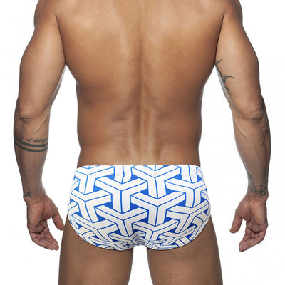 Bóxer de Baño Hombre Estampado Geométrico Triangular - Image 11