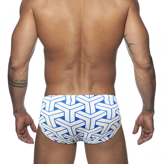Bóxer de Baño Hombre Estampado Geométrico Triangular - Image 11