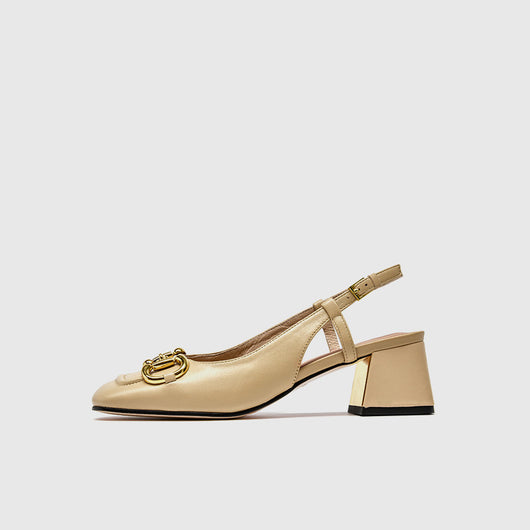 Zapatos de Cuero para Mujer con Tacón Grueso y Punta Cuadrada - Image 4