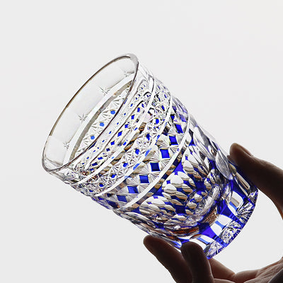 Vaso de Cristal Tallado a Mano Estilo Japonés para Whiskey y Jugos - Image 11