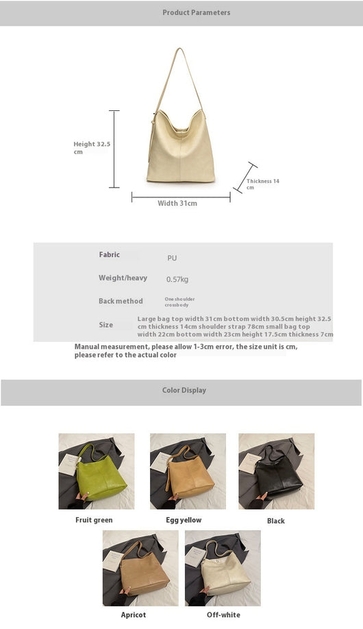 Bolso Tote de Hombro Leisure con Gran Capacidad y Textura - Image 10
