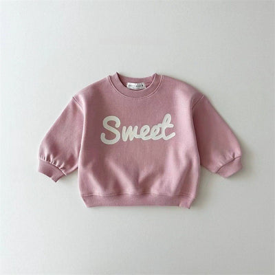 Sudadera Infantil con Estampado de Letras - Cuello Redondo Versátil - Image 6