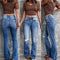 Pantalones Micro Acampanados Retro Slim Stretch