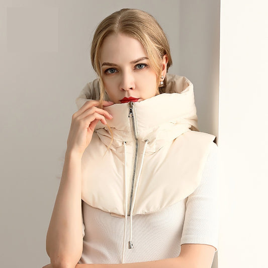 Abrigo Acolchado Unisex con Plumón de Ganso y Capucha