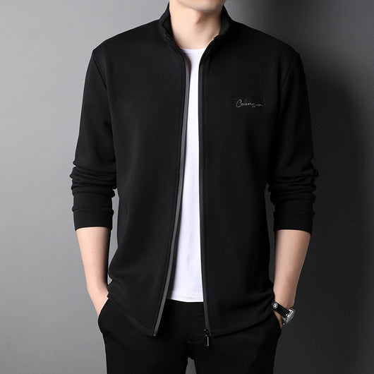 Chaqueta Deportiva Hombre Cuello Alto con Bordado - Estilo Moderno - Image 8
