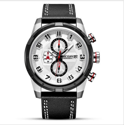 Reloj Deportivo Cronógrafo de Cuarzo con Correa de Cuero - Image 8