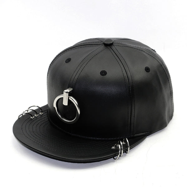 Gorra Hip Hop Coreana de Ala Plana Plateada con Personalidad