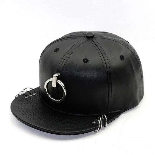 Gorra Hip Hop Coreana de Ala Plana Plateada con Personalidad