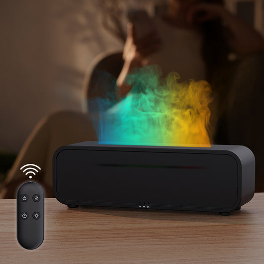 Difusor de Aroma con Efecto Llama Dinámico, Control Remoto y Luces Sincronizadas con Música - Image 4