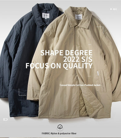 Abrigo Trench Acolchado Térmico Retro Solapa para Hombre - Image 13