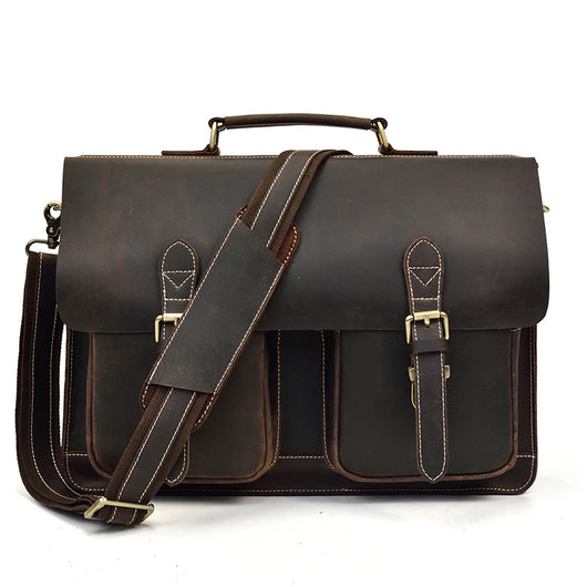 Maletín de Cuero Retro para Hombre - Estilo Ejecutivo Portátil - Image 6