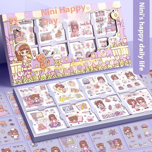 200 Stickers Impermeables para Tienda de Campaña con Diseño Cartoon