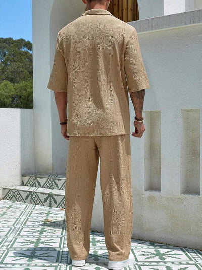 Conjunto Casual de Verano para Hombre: Playera Manga Corta y Pantalón Recto Cómodo - Image 15