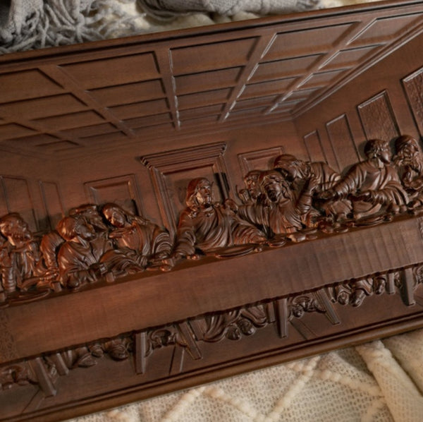 Cuadro Mural La Última Cena en Madera Maciza - Arte Decorativo