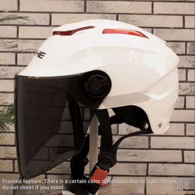 Casco Motocicleta Medio Casco Protección Solar Todo Clima - Image 5