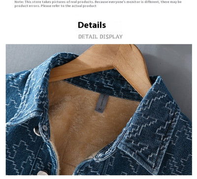 Camisa de Mezclilla Casual con Forro Polar y Estampado Floral - Image 12