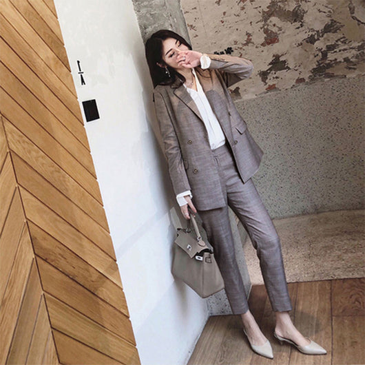Blazer Casual Coreano Estilo Británico Premium - Image 14