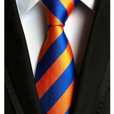 Corbata Ejecutiva de Seda Jacquard a Rayas Grandes - Image 9