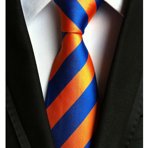 Corbata Ejecutiva de Seda Jacquard a Rayas Grandes - Image 9