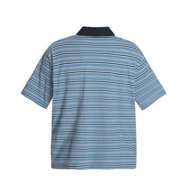 Polo Vintage a Rayas Manga Corta Oversized