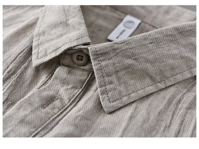 Camisa de Lino Casual con Textura Arrugada - Image 21