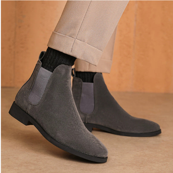 Zapatos Casuales Británicos con Elástico y Cordones para Hombre