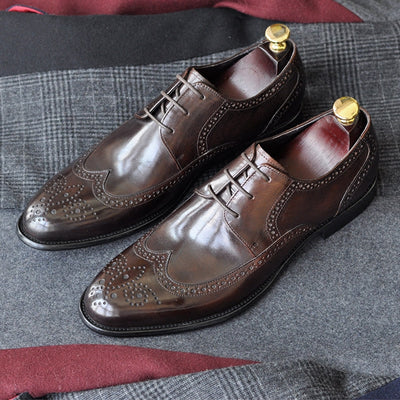 Zapatos de Cuero Genuino para Hombre Punta Fina Negocios Formales - Image 5