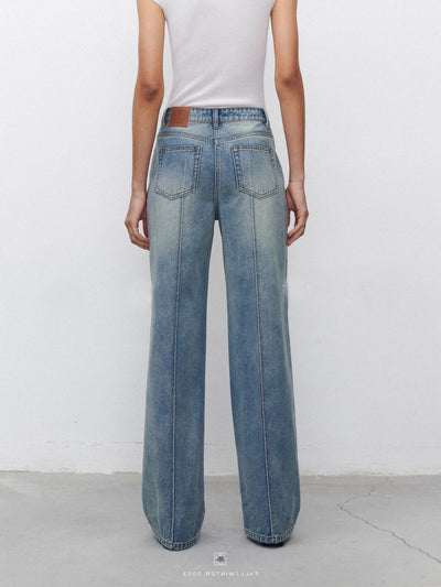 Jeans Mujer Corte Recto con Costuras Tridimensionales - Image 14