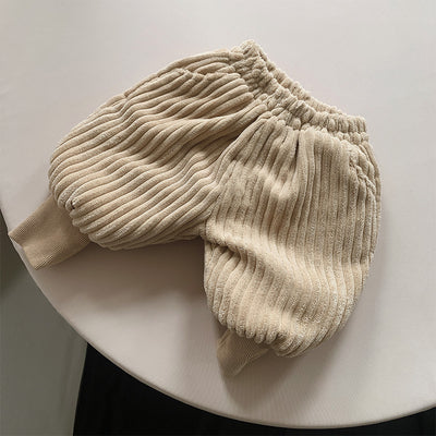 Pantalones Invierno Niños y Niñas Coreanos Acolchados a Rayas - Image 7