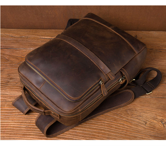 Mochila Ejecutiva de Cuero Genuino Hecha a Mano - Diseño Retro para Profesionales - Image 19