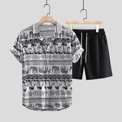 Camisa Casual Estampada de Manga Corta para Hombre - Image 16