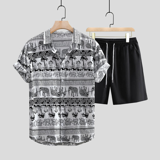 Camisa Casual Estampada de Manga Corta para Hombre - Image 16