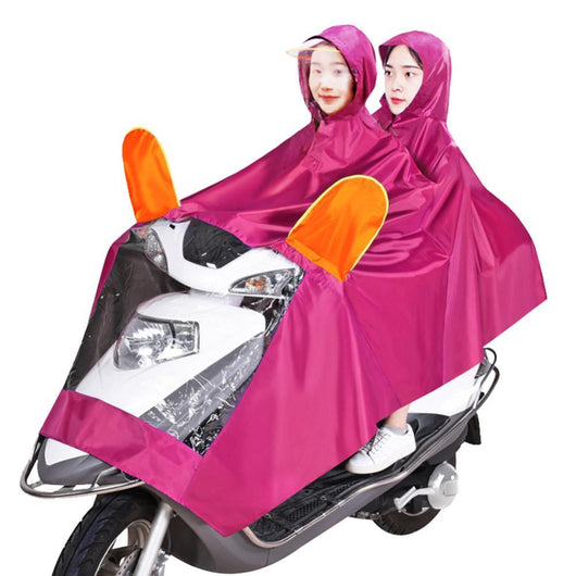 Poncho Impermeable Doble para Moto y Bicicleta Eléctrica con Ala Ancha - Image 12