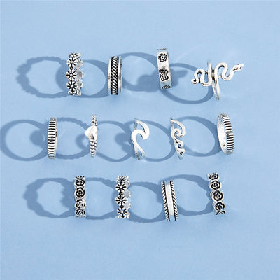 Juego de 13 Anillos Geométricos Floral Love - Image 12