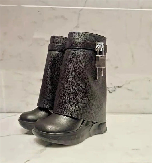 Botas Oversized de Felpa para Mujer - Largo Medio - Image 18