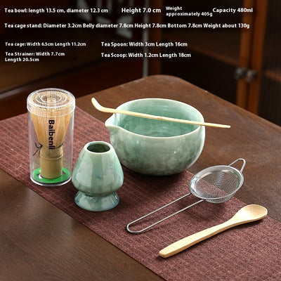 Juego de Té Matcha Kung Fu Estilo Japonés con Acabado Cristalino - Image 9