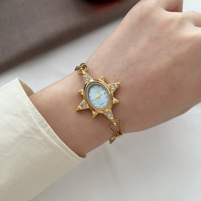 Reloj Retro Octagonal con Diseño de Estrella