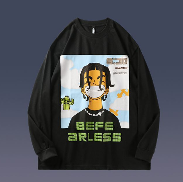 Camiseta Estampada de Manga Larga con Personaje Cartoon - Corte Holgado - Image 3