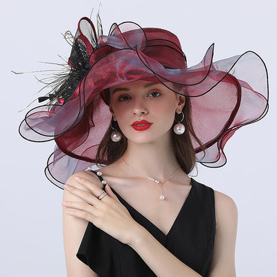 Sombrero de Ala Ancha con Diseño Floral para Mujer - Estilo Urbano - Image 12