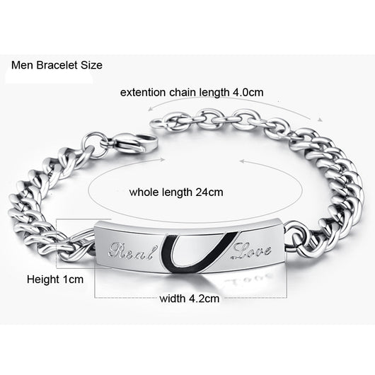 Pulsera de Pareja Puzzle en Acero Titanio Chapado - Diseño Coreano - Image 6