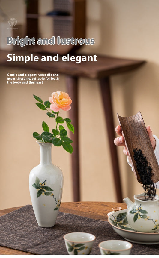 Maceta Cerámica Retro para Flores Hidropónicas - Adorno de Porcelana - Image 8