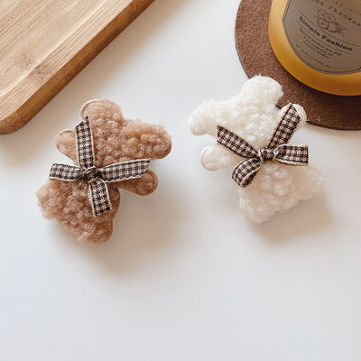 Clip Decorativo de Osito Peluche Color Café con Leche - Otoño e Invierno - Image 8