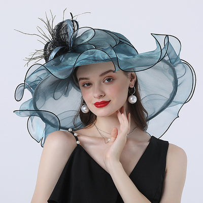 Sombrero de Ala Ancha con Diseño Floral para Mujer - Estilo Urbano - Image 14