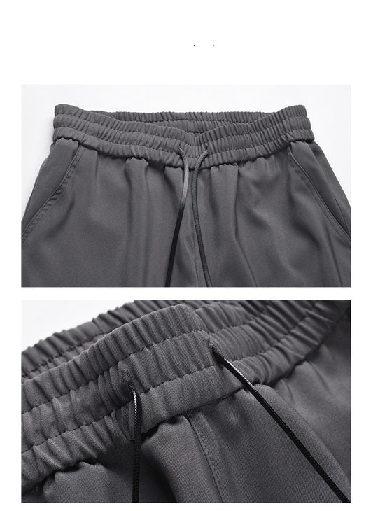 Pantalones Casuales Rectos Holgados con Drapeado Sedoso para Hombre - Image 7