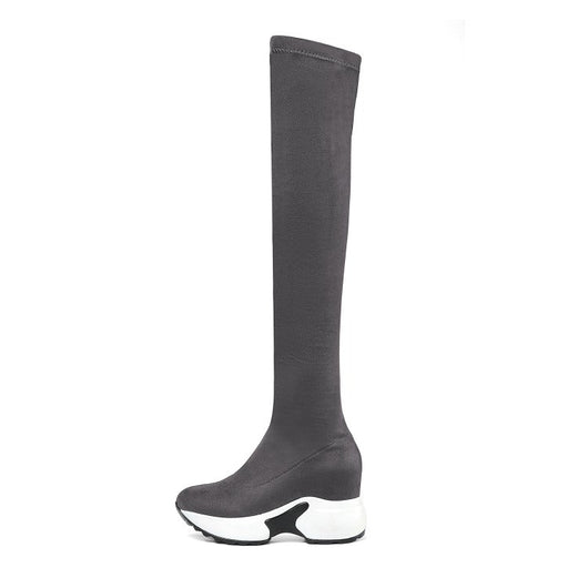 Botas Elásticas de Caña Fina con Suela Gruesa para Mujer - Image 3