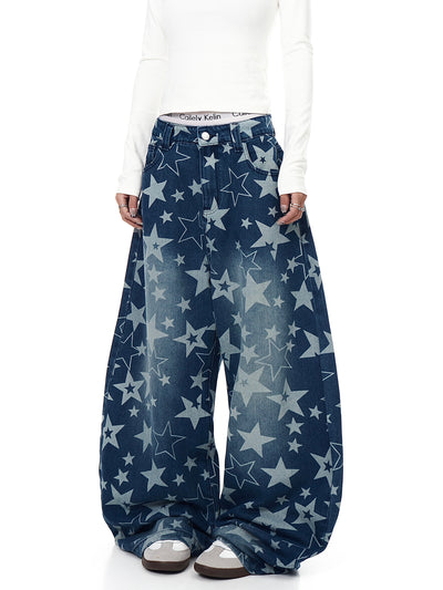 Jeans Machete Estampado Retro Americano con Diseño Desgastado - Image 7