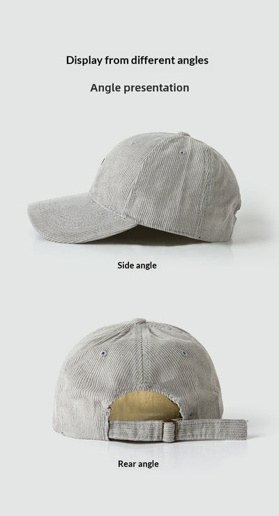 Gorra de Béisbol Pana Ancha Elegante y Versátil para Hombre - Image 13