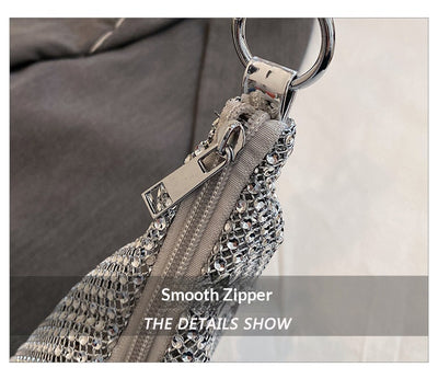 Bolso de Hombro Brillante con Strass y Detalle Anudado - Image 15