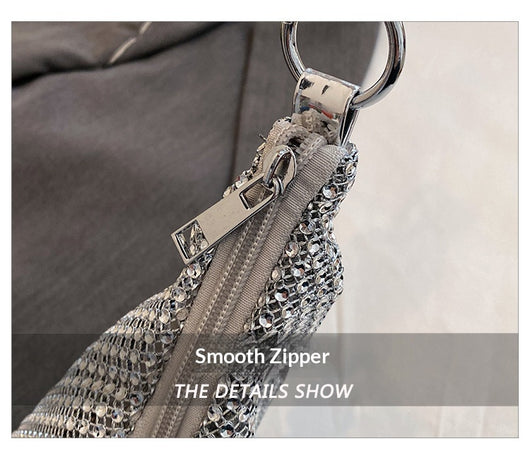 Bolso de Hombro Brillante con Strass y Detalle Anudado - Image 15